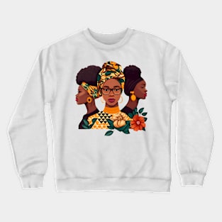 Black Queen History Month Afro American Pride T-Shirt Crewneck Sweatshirt